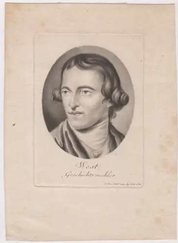 Kupferstich: West, Geschichtsmahler, J. Elias Haid, 1774, Portrait, Grafik