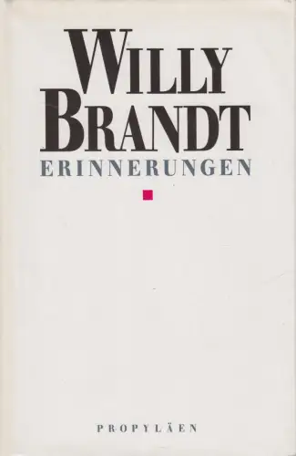 Buch: Willy Brandt - Erinnerungen, 1990, Propyläen Verlag, signiert!