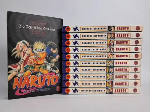 11 Mangas: Naruto 1-10 + Die Schriften des Rin, Masashi Kishimoto, Carlsen Manga