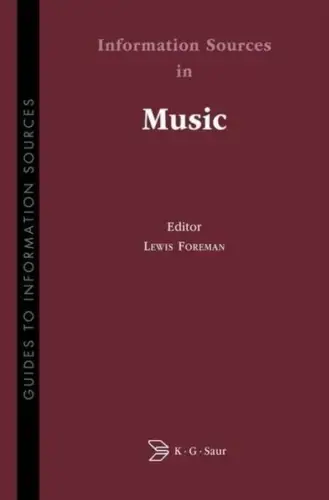 Buch: Information Sources in Music, Foreman, Lewis, 2003, K. G. Saur Verlag