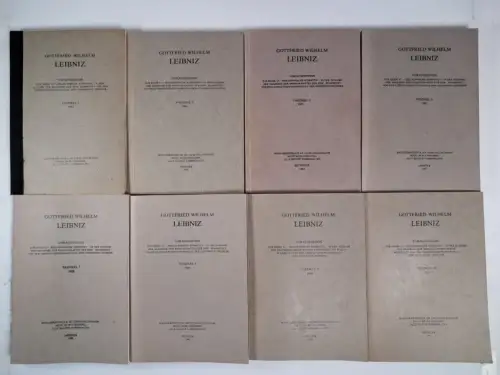 8 Bücher Leibniz Vorausedition zur Reihe VI. Philosophische Schriften. Faszikel