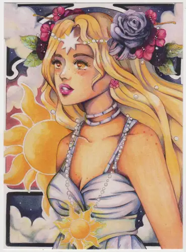 Kunstdruck: Artprint Aurora - Goddess of Sun, Araveena, Jennifer N., Manga Art