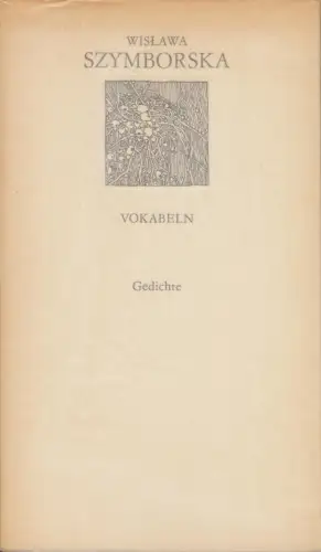 Buch: Vokabeln, Szymborska, Wislawa. Weiße Reihe, 1979, Verlag Volk und Welt