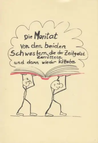 Buch: Moritat von den beiden Schwestern... Rost, G., 1992, Deutsche Bibliothek