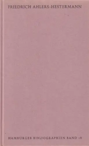 Buch: Friedrich Ahlers-Hestermann, Kayser, Werner, 1975, Hans Christians Verlag