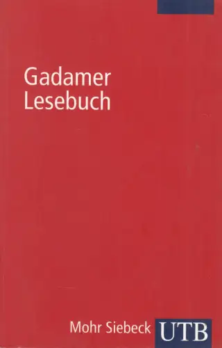 Buch: Gadamer Lesebuch, Grondin, Jean, 1997, Mohr Siebeck, gebraucht, gut