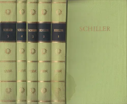 Buch: Friedrich Schillers Werke in fünf Bänden, 1984, BDK, Aufbau, 5 Bände