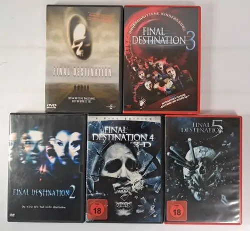 5 DVDs: Final Destination 1-5, James Wong, David R. Ellis, Horror, Film, Bundle