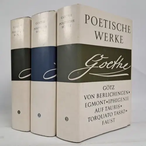 Buch: Poetische Werke, 3 Bände, Goethe, 1970, Aufbau Verlag, gebraucht, gut