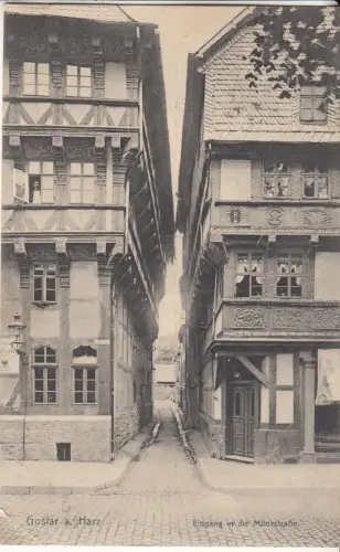 AK Goslar a. Harz. Eingang in die Münzstraße, ca. 1911, Knackstedt & Näther