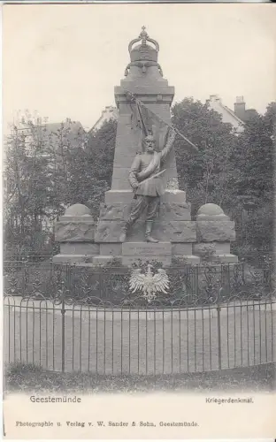AK Geestemünde. Kriegerdenkmal, W. Sander & Sohn, Postkarte, ungelaufen
