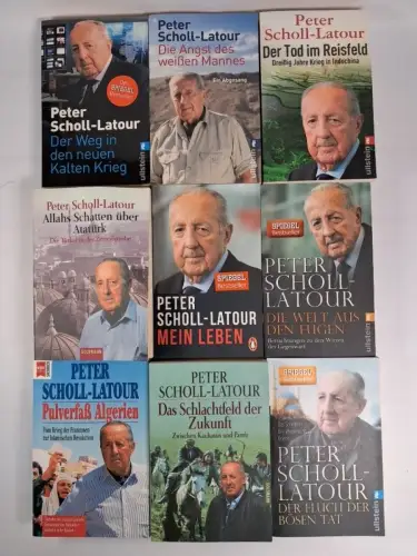 9 Bücher Peter Scholl-Latour: Fluch, Schlachtfeld, Mein Leben, Atatürk, Algerien