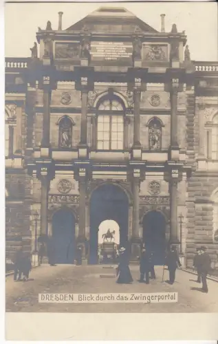 AK Dresden. Blick durch das Zwingerportal, Postkarte, ungelaufen, gebraucht, gut
