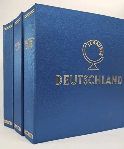 3 Schaubek Briefmarken Album Deutsche Ausgaben seit 1945 / Deutschland