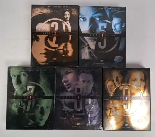 5 DVD-Boxen: 5 Staffeln Akte X, Nr. 2/5/7/8/9, David Duchovny, Gillian Anderson