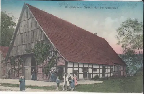 AK Kolonatshaus Osthus Hof bei Gütersloh, ca. 1910, Wilh. Osthus, Postkarte, gut