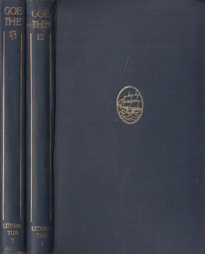 Buch: Goethe - Literatur Band 1-2, 1920, Insel, 2 Bände, Großherzog Ausgabe