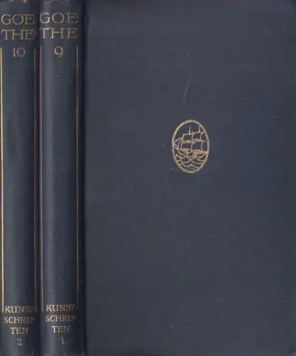 Buch: Goethe - Kunstschriften Band 1-2, 1920, Insel Verlag, 2 Bände, Großherzog