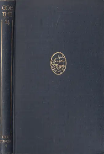 Buch: Goethe - Lyrische und epische Dichtungen Band I, 1920, Insel Verlag