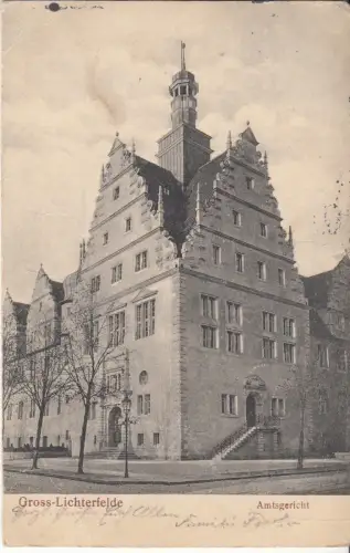AK Gross-Lichterfelde. Amtsgericht, ca. 1914, Klickow's Verlag, Postkarte