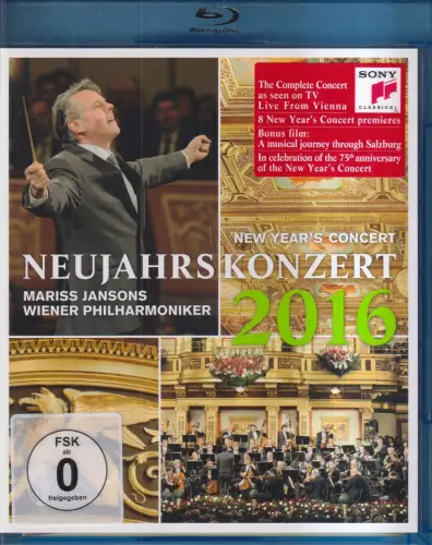 Blu-ray: Neujahrskonzert 2016, Mariss Jansons, Wiener Philharmoniker, Klassik