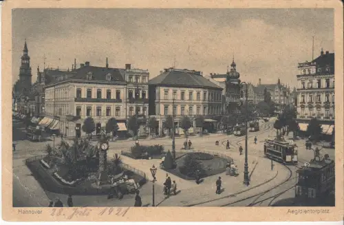 AK Hannover. Aegidientorplatz, ca. 1921, F. Astholz jun., Postkarte, ungelaufen