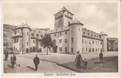 AK Boppard - Kurfürstliche Burg, Stengel & Co., Postkarte, ungelaufen, gebraucht