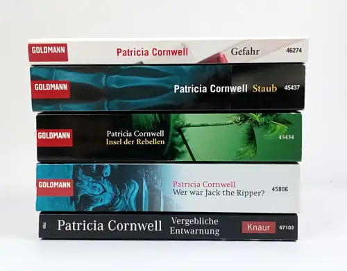 5 Bücher Patricia Cornwell: Gefahr. Staub. Insel der Rebellen. Wer... Goldmann