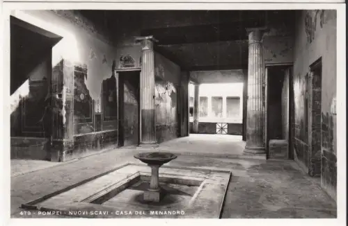 AK Pompei - Nuovi Scavi - Casa del Menandro, 1941, Vincenzo Carcavallo Postkarte