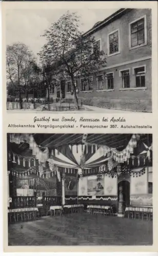 AK Gasthof zur Bombe, Herressen bei Apolda, Max Liebeskind, Postkarte