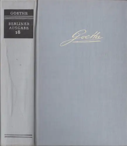 Buch: Goethe - Berliner Ausgabe Band 17 Schriften zur Literatur II, 1972, Aufbau