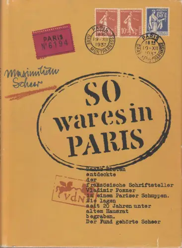 Buch: So war es in Paris, Scheer, Maximilian. 1964, Verlag der Nation