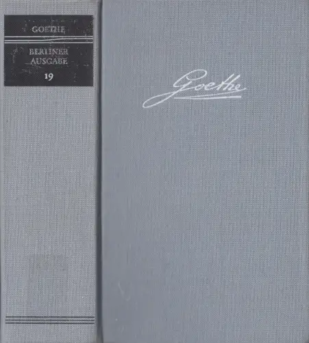 Buch: Goethe - Berliner Ausgabe Band 19: Schriften zur bildenden Kunst I, Aufbau