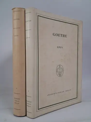 Buch: Epen, Johann Wolfgang von Goethe, 2 Bände, 1963, Akademie Verlag