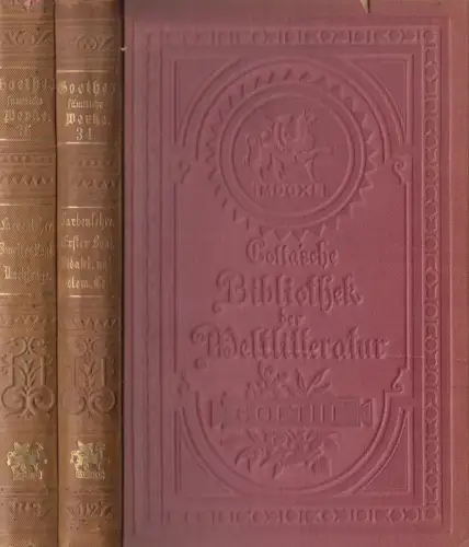 Buch: Goethe Sämtliche Werke Band 34+35, Cotta'sche Bibliothek der Weltliteratur