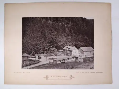 Fotografie: Gehlberger Mühle (Thüringer Wald), Carl Becker, Naumburg, um 1900