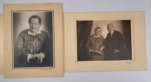 2 Fotografien Atelier Pieperhoff, Leipzig - signiert. Ehepaar und Frauenportrait