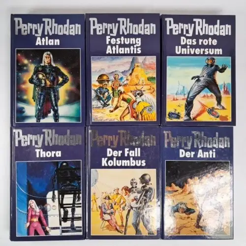 6 Bücher Perry Rhodan 7-12 (blau), 2. Zyklus: Atlan und Arkon, Bertelsmann