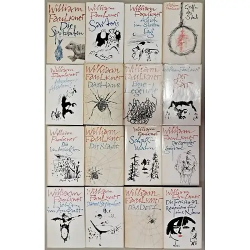 Buch: William Faulkner - Werke in Einzelbänden, 16 Bände, Volk und Welt