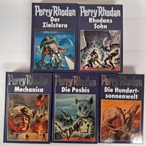 5 Bücher Perry Rhodan 13-17 (blau): 3. Zyklus: Die Posbis, Bertelsmann