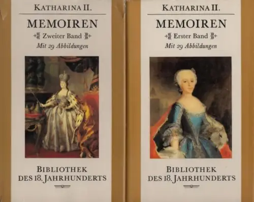 Buch: Memoiren, Katharina II. 2 Bände, Bibliothek des 18. Jahrhundert, 1986