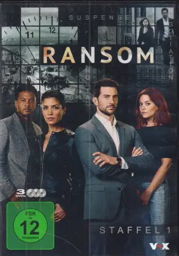 DVD: Ransom - Staffel 1, 2017, Serie, Thriller, Crime, 3 DVDs, gebraucht, gut