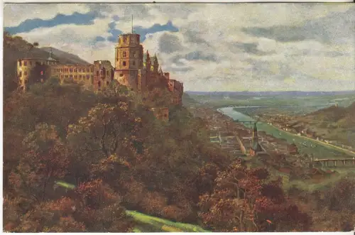 AK H. Hoffmann: Heidelberg, von der Terasse gesehen, ca. 1930, Edm. v. König