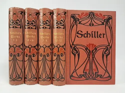 Buch: Friedrich Schillers sämtliche Werke in zwölf Bänden, 4 Bände. Max Hesse