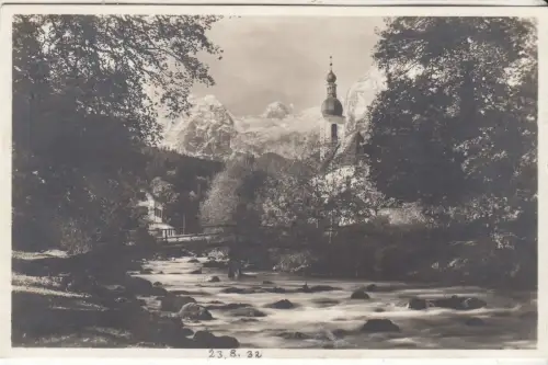 AK Ramsau bei Berchtesgaden. Partie mit Reiteralpe, ca. 1932, Karl Ermisch