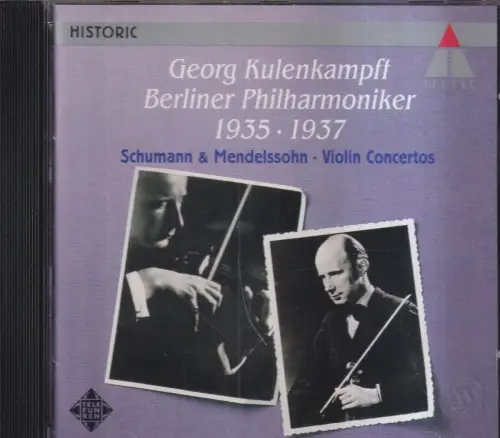 CD: Georg Kulenkampff, Schumann / Mendelsohn Violin Concertos, 1994, Teldec