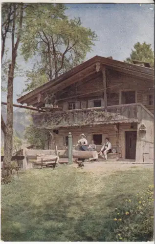 AK Berchtesgaden. Bauernhaus, ca. 1932, Postkarte, ungelaufen, gebraucht, gut