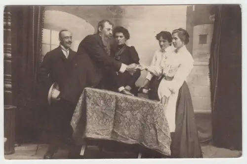 AK Gruppenfoto - Theateraufführung (?), Anfang 20. Jahrhundert, Fotografie