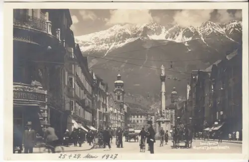 AK Innsbruck Maria-Theresienstr., 1927, C. Lindpaintner, Postkarte, ungelaufen