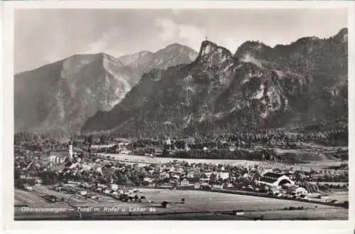 AK Oberammergau - Total m. Kofel u. Laber, ca. 1934, phot. W. Pfingstl.
